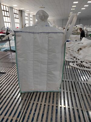 buy Heavy Capacity Baffle Big Bag 1000kg Top Filling Skirt Flat Bottom Packing Storage Feeds And Agriculture Goods online manufacture