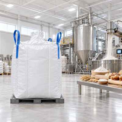 buy Shape Retaining Structure Food Grade Baffle Bulk Bags For Bakery Ingredients With Coated online manufacture