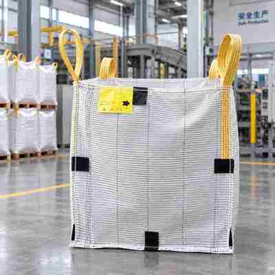 buy 180 G/M² FIBC Fabric Mineral FIBC Bulk Bag With Four-Loop Side-Seam Design online manufacture