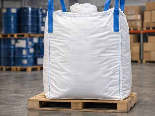 buy 45 × 60 Cm Filling Spout Nickel Sulfate FIBC Bag With 45 × 45 Cm Discharge Spout online manufacture