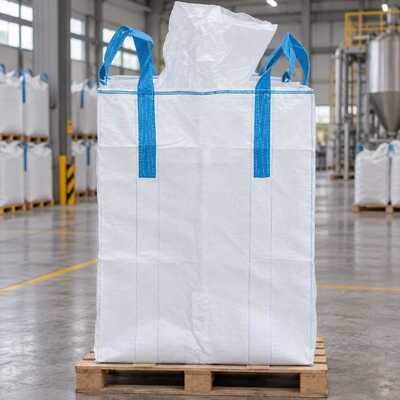 buy 1760 N Fabric Strength Nickel Sulfate FIBC Bag With Four Cross-Bottom Lifting Belts online manufacture