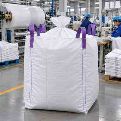 buy Top Filling Lithium Carbonate FIBC Bag With Bottom Discharge Spout online manufacture