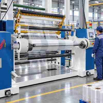 buy ±100 Mm EPC-Guided Film Coating Machine For Metallurgical Powder Packaging Fabric online manufacture