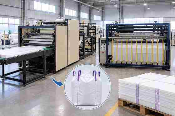 buy ±2 Mm Automatic Fabric-Receiving FIBC Cutting Machine  For Wide PP Woven Fabric online manufacture
